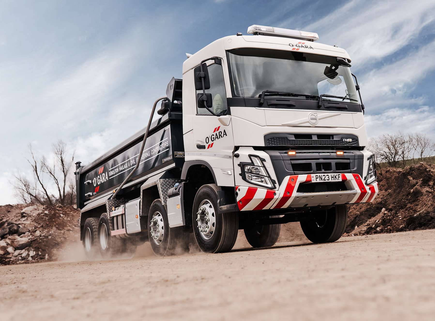 Brazilian construction company trials remote controlled Volvo FMX 4.ZERO  autonomous tipper truck