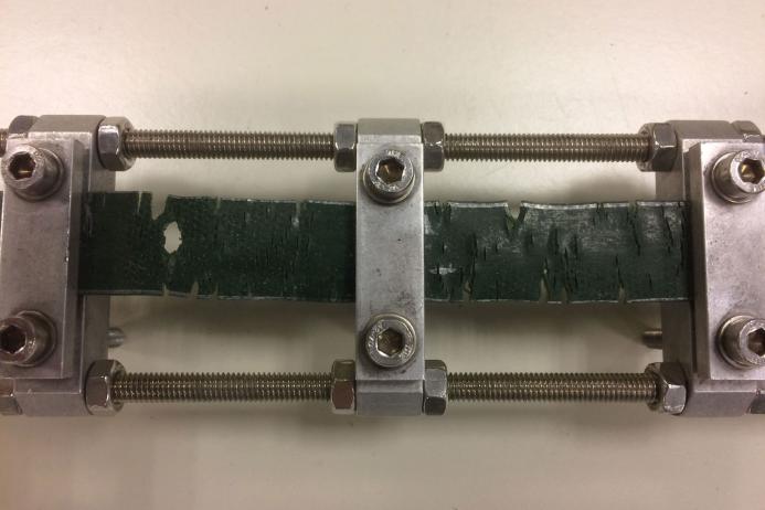 Ozone and ultraviolet light cause rubber to literally disintegrate