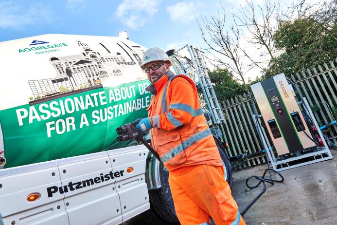 Zenobē provided the charging infrastructure for the new Putzmeister electric truckmixer