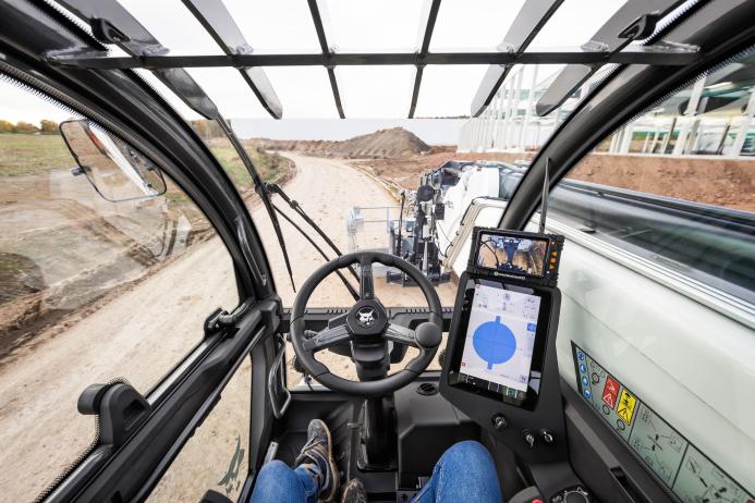 The patented panoramic cab on the new rotary telehandlers is said to offer the best visibility on the market