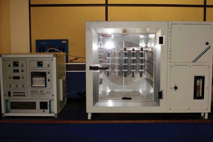 Ozone testing cabinet