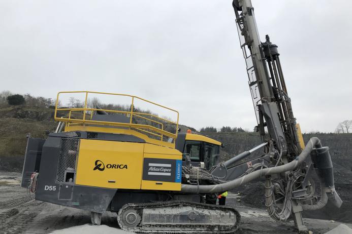 Orica UK drill rig in action