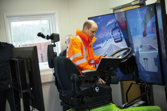 HRH Prince William of Wales at the opening of the National Skills and Safety Park in 2020
