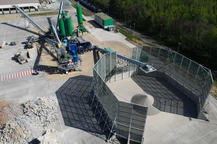 Recycling facility at Heidelberg Materials’ production site near Katowice, Poland