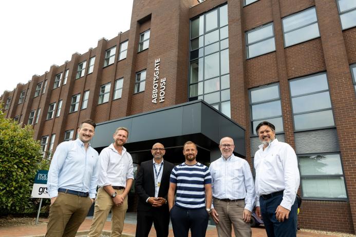 L-R: GRS major projects director Andy Regan; GRS trading managing director Antony Beamish; Karim Massaad of Suffolk Chamber of Commerce; Jody Morris from the League Managers Association; GRS executive director Gary Coles; and GRS chief executive Jon Fisher 