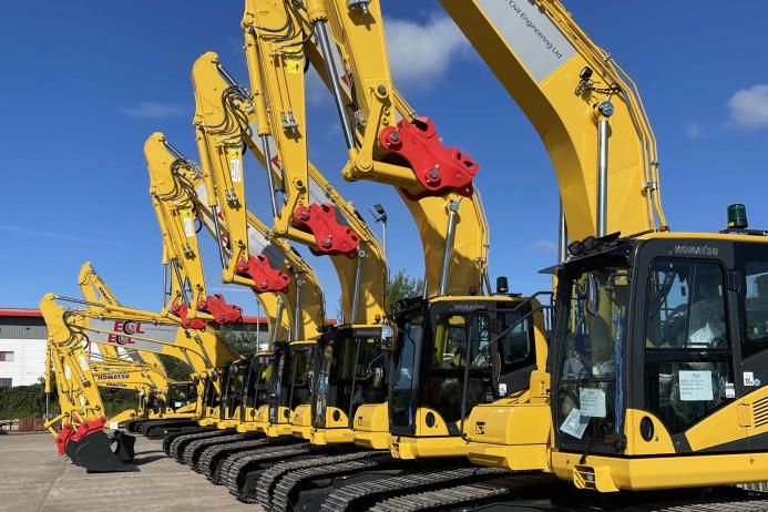 Infrastructure services firm ECL unveil their £10 million investment in Komatsu machines