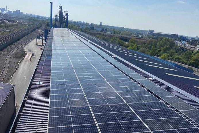 Washwood Heath, in Birmingham, was the first of Tarmac’s asphalt plants to install solar photovoltaic (PV) panels