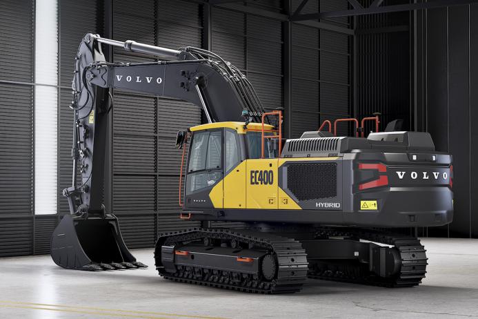 The new-generation Volvo EC400 Hybrid excavator