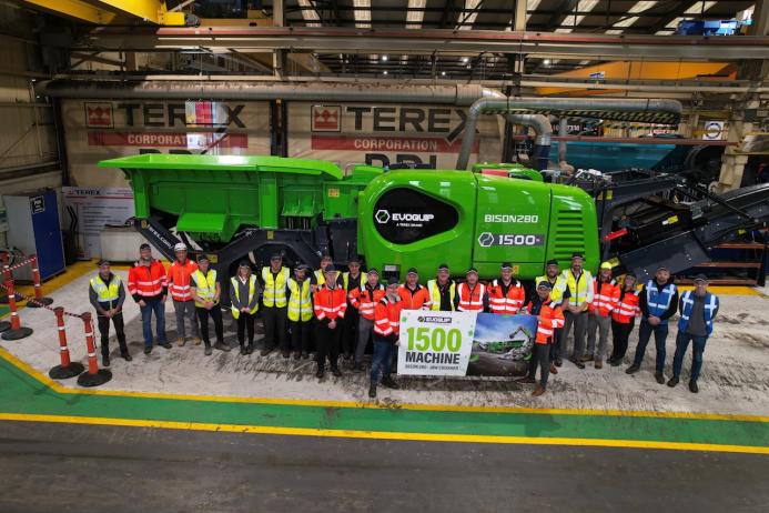 EvoQuip’s 1,500th machine – a Bison 280 jaw crusher 