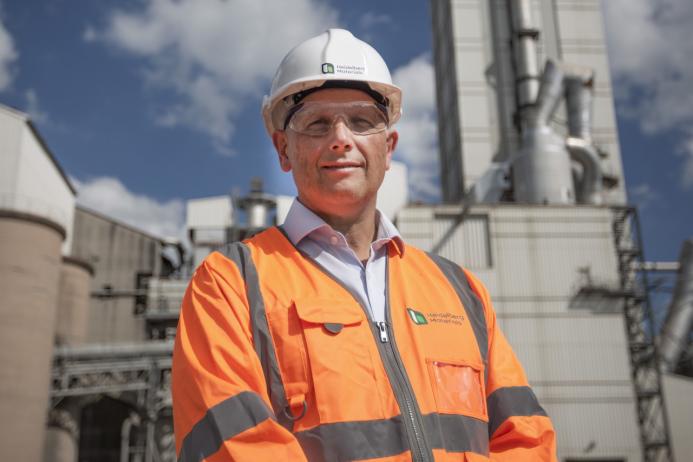 Simon Willis, chief executive officer of Heidelberg Materials UK, at Padeswood cement works
