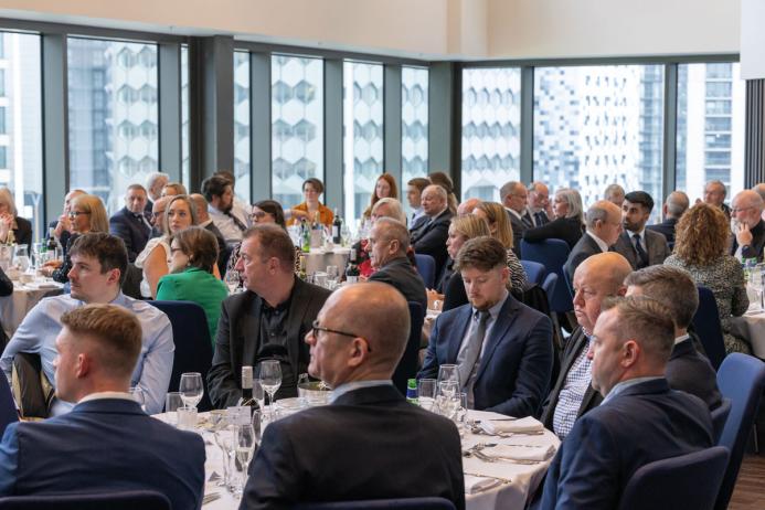 Senior quarrying and mineral products industry leaders, educators, and high-achieving students gathered at Birmingham Symphony Hall for the annual Institute of Quarrying (IQ) and Institute of Asphalt Technology (IAT) Fellows’ Lunch and Student Awards