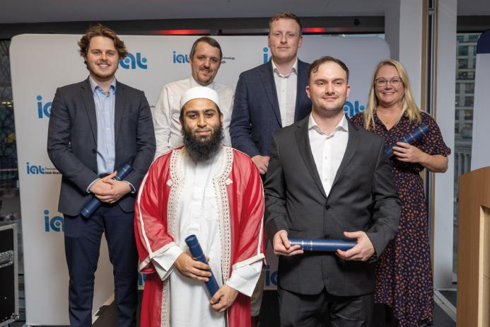 IAT Student Award winners. Back row (L-R): Alistair Burgess, David Gibson, Kieran Watson, Emma Green; Front row (L-R): Zahed Rahman, Craig Long