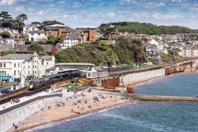 evoBuild low-carbon concrete was used in coastal protection works at Marine Parade in Dawlish
