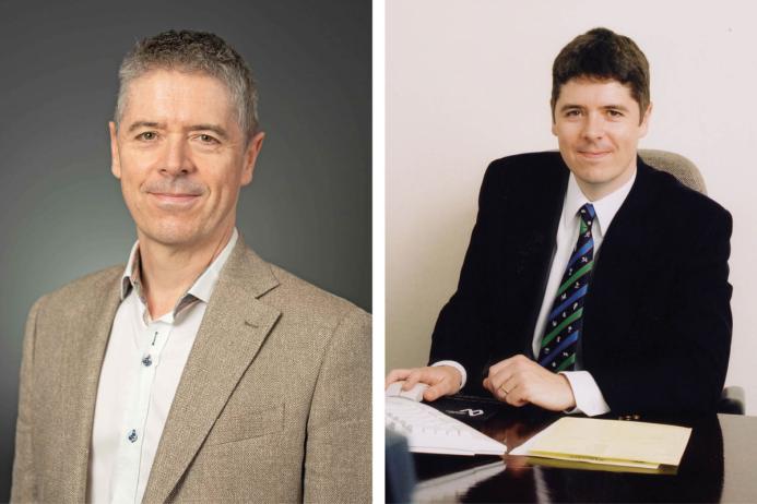 Left: James Bullock recently celebrated his 40th anniversary at ConSpare; Right: James Bullock in the early 2000s