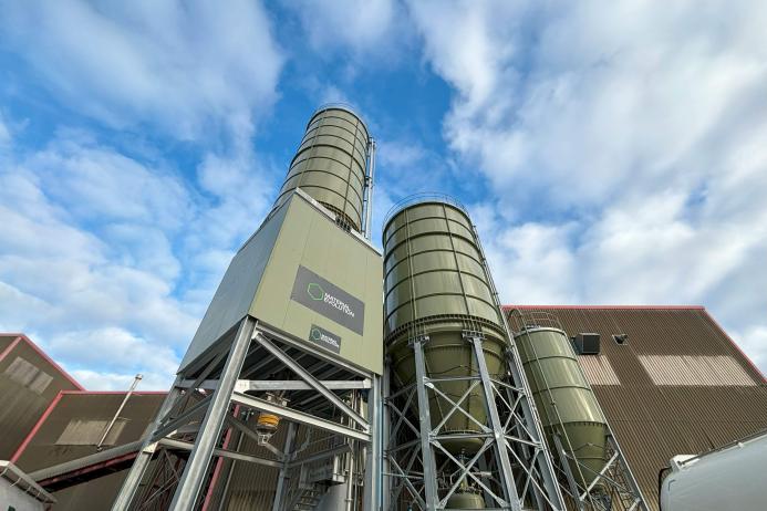 The Mevo A1 ultra-low-carbon cement production facility in Wrexham is now operating on an industrial scale