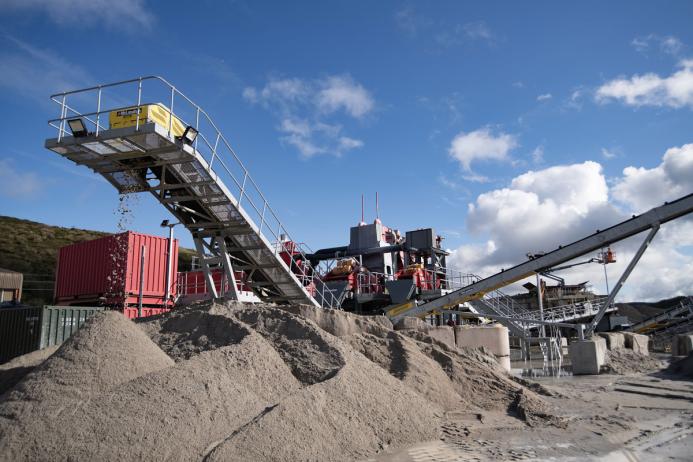 The UltraSand plant processes secondary residue material into a further saleable product