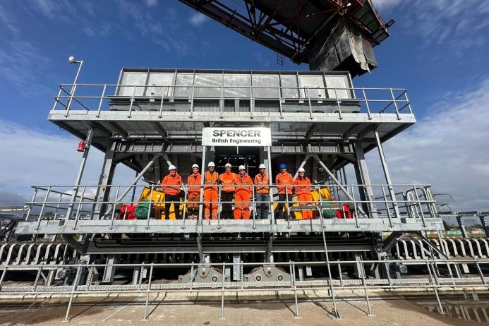 Spencer Group designed and delivered the new bulk handling device to act as the primary link between vessels and shore conveyors at the Port of Tilbury