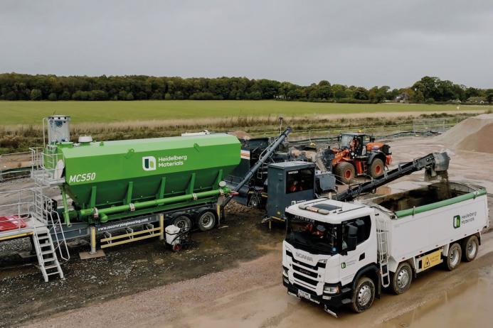 Heidelberg Materials' Wirtgen KMA 240i cold recycling plant