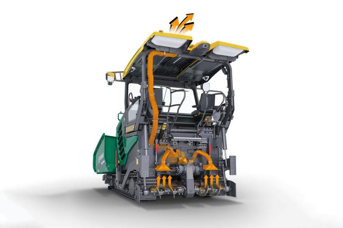 Vögele have further developed the ventilation system to ensure that operators are more effectively protected against exposure to potentially harmful aerosols
