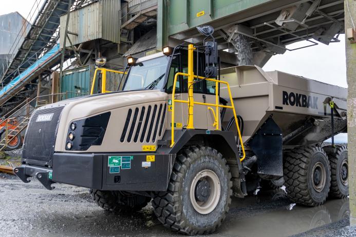 Loughran Rock Industries’ Rokbak RA30 articulated dumptruck