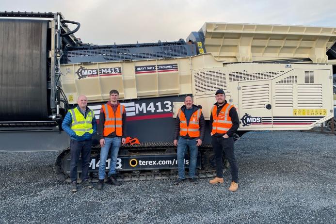 L-R: Conor Hegarty, MDS general manager; Tim Bierbrauer, BSF Aufbereitungstechnik managing director; Ralph Phlippean, BSF Aufbereitungstechnik managing director; and Liam Óg Murray, MDS regional sales manager