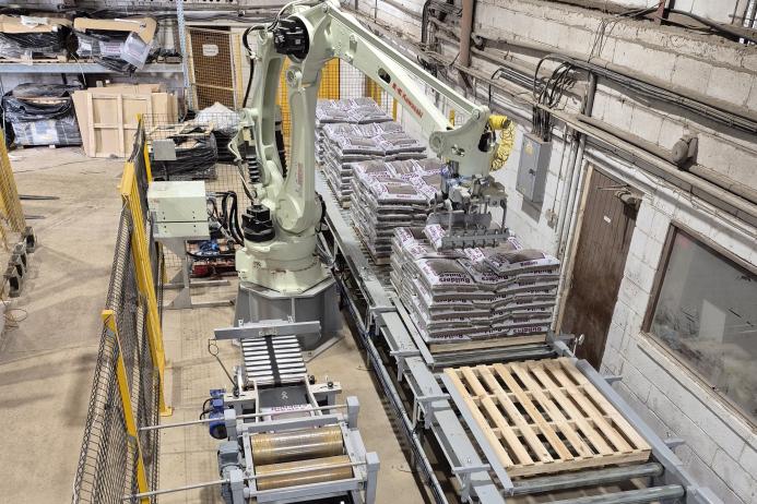 The new Haith robotic packing line Peakdale Quarry Products