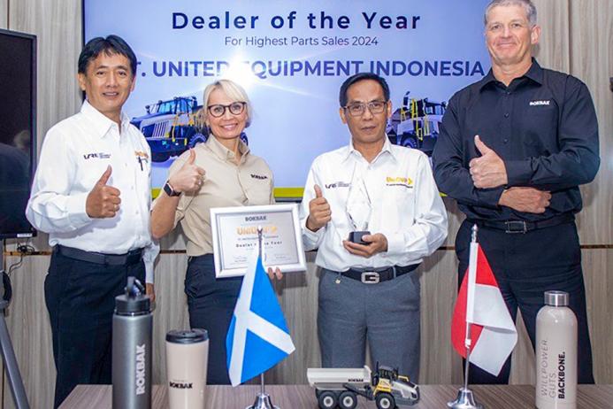 Rokbak have named their 2024 Dealer of the Year winners for sales and parts excellence