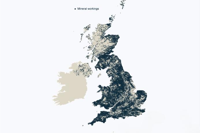 BritPits location map. Image: BGS © UKRI – Contains OS data © Crown copyright and database right 2025