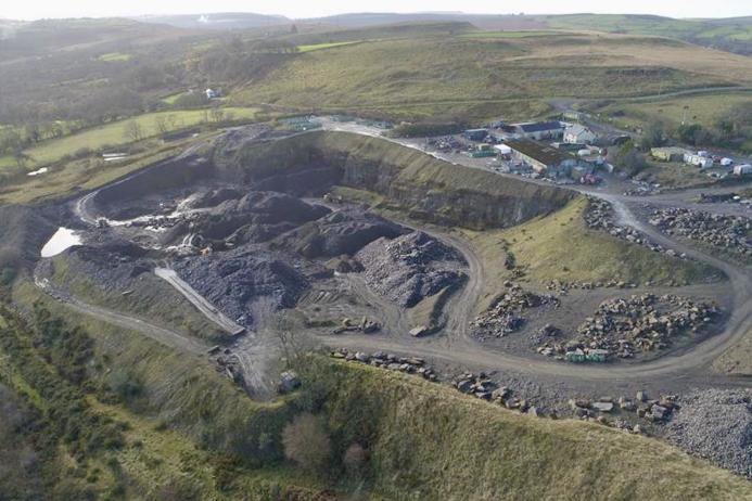 Gwrhyd Quarry in the Black Mountains near Swansea 