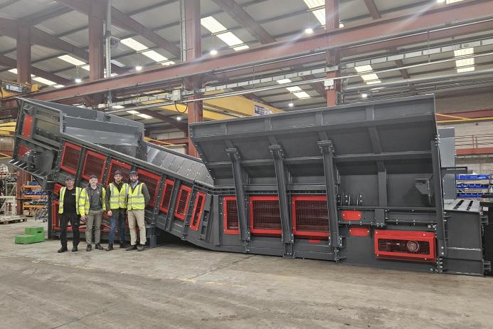 The customer visiting the Telestack facility to see the completed unit as part of the factory acceptance test