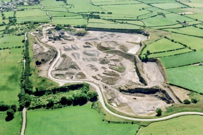 Aerial view of Tendley Quarry extension