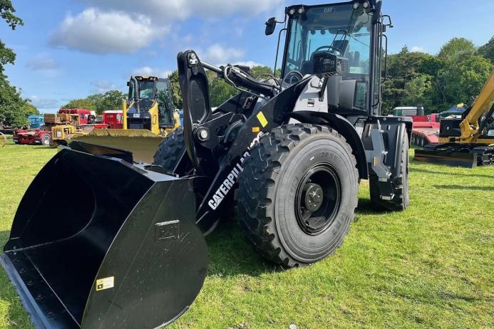 Caterpillar’s Desford facility provided two stunning centennial grey machines as a surprise addition to the stand