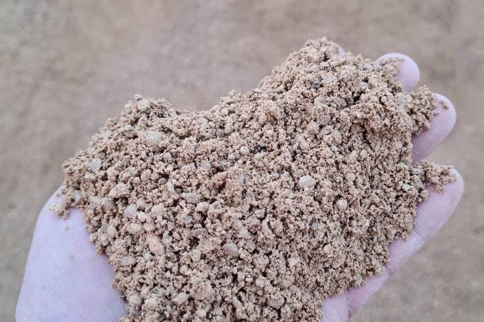 Limestone pebbles crushed for manufactured sand products