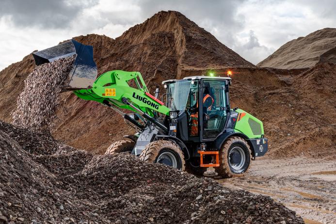 As part of the initial roll-out, CE Rental will prioritize LiuGong’s core battery-electric vehicle (BEV) models, including the 820TE (pictured) and 848TE electric wheel loaders