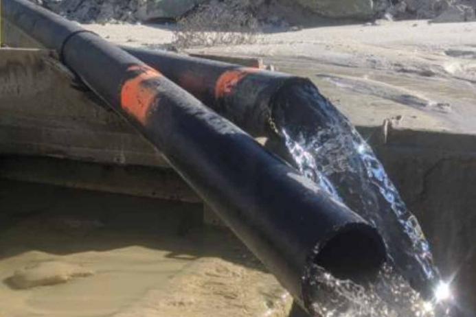 Water extracted from the stockpiles is clean and reusable