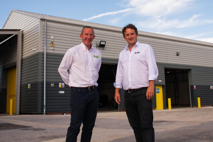 L-R: Jeremy Cross, business development manager at Smiley Monroe, with chief executive officer Chris Monroe at the opening of the new GB hub in Ilkeston