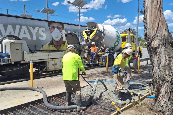 The recent field trial saw recarbonated recycled aggregates used to partially replace natural coarse aggregates in a low-carbon concrete mix