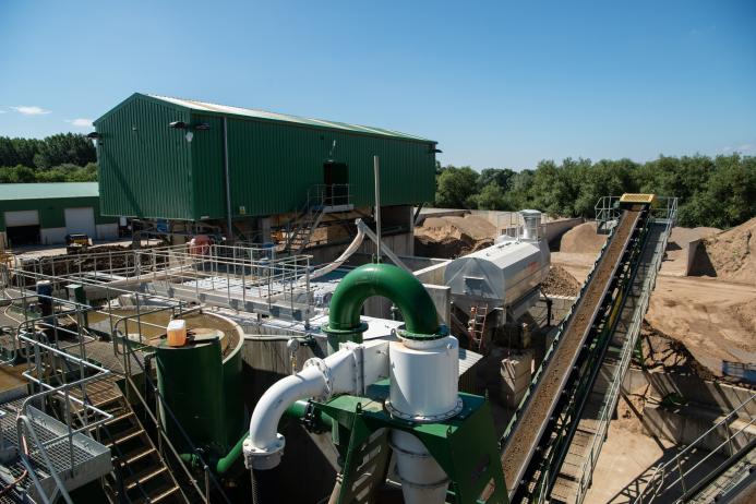 Sheehan Haulage and Plant Hire’s aggregate recycling facility at Stanton Harcourt, Oxfordshire