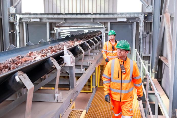 The new 250m conveyor negates the need for loading haul vehicles to transport up to 2,000 tonnes of stone that are processed at Torr Works every hour