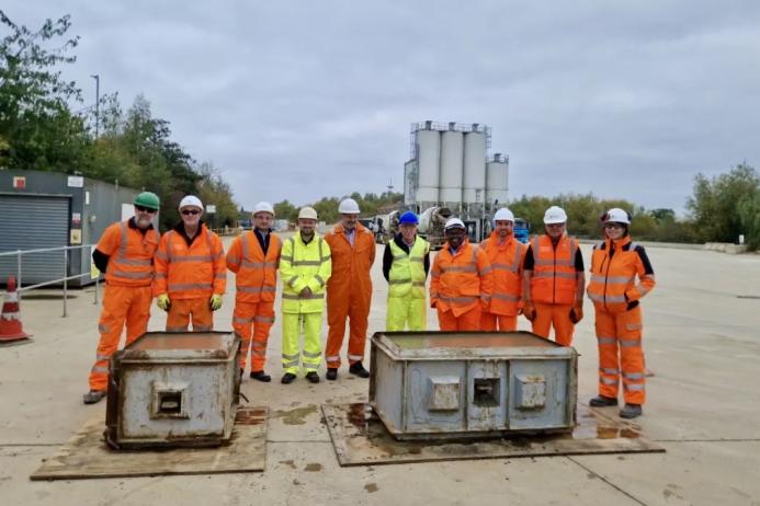 A successful demonstrative batch of ready-mixed concrete using RCF-based cement was poured into moulds at Holcim UK’s ready-mixed concrete plant in Whetstone, Leicestershire