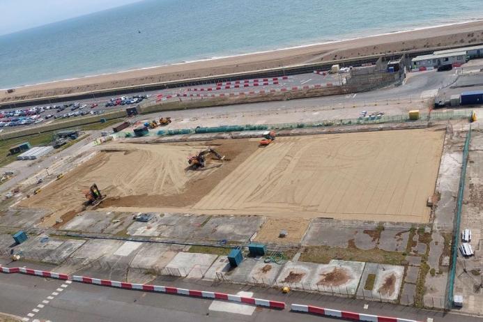 Restoration work on the former nuclear turbine hall