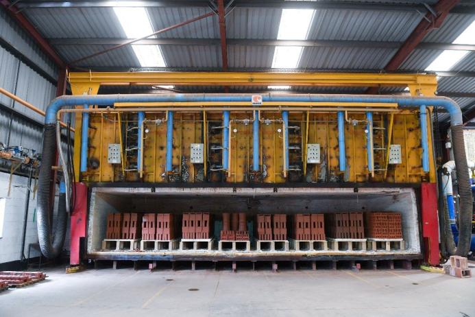 A contemporary kiln used to make the hydrogen-blend bricks