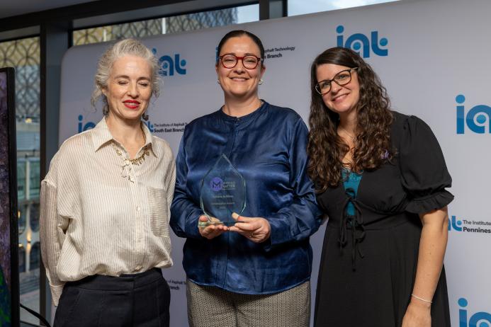 L-R: Loren Crisp and Jessica Roberts (Future Is Mine), with Hannah Higley (Minerals Matter)