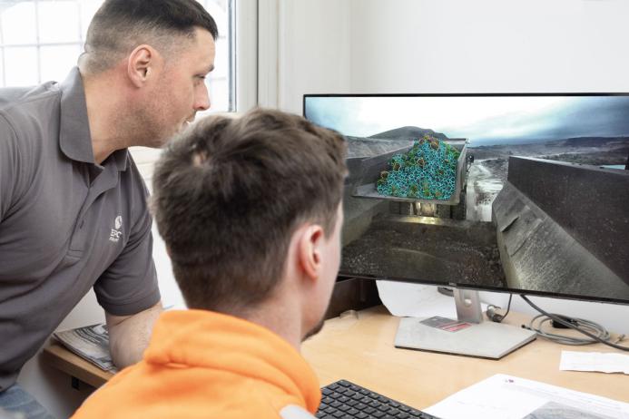 Fragmentation camera analysis of blasted material at a primary crusher tipping point