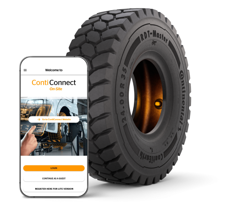 All Continental radial earthmover tyres feature the latest digital tyre-management system