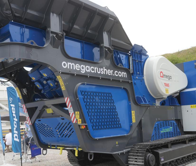 The dual-power Omega J1065T tracked jaw crusher