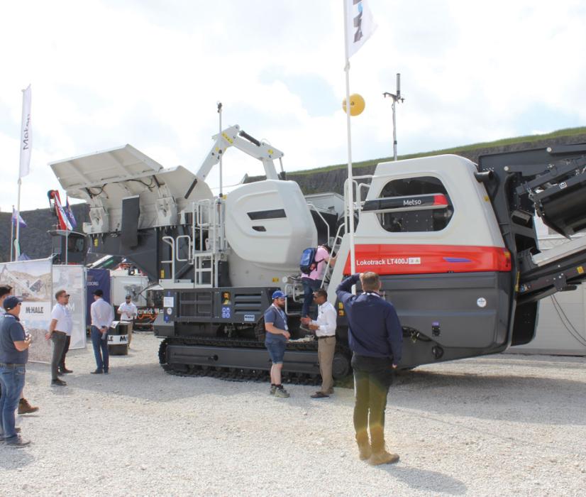 The 68-tonne hybrid diesel-electric Lokotrack LT400J mobile jaw crusher 