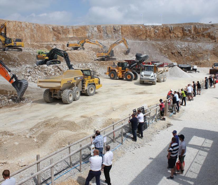 Quarry face demonstration area