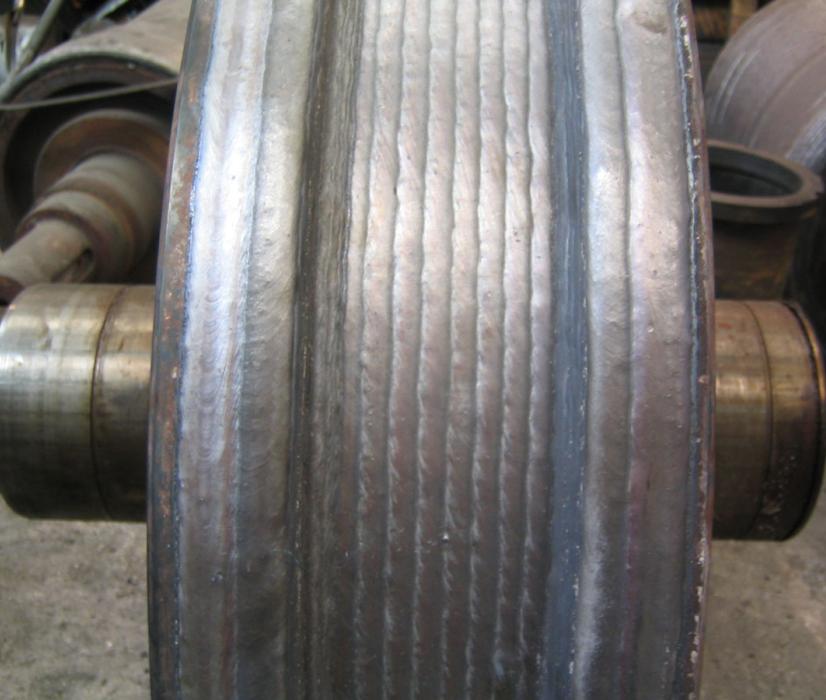 Weldclad - crane wheel welded
