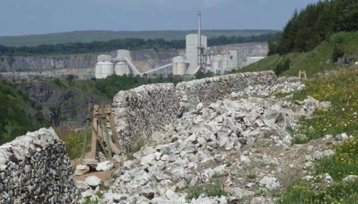 Dry stone walling and meadow restoration at Tarmac’s Tunstead Quarry and Cement Plant Tunstead Quarry and Cement Plant